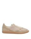 Hidnander Man Sneakers Beige Size 12 Soft Leather In Beige
