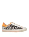 Hidnander Man Sneakers Beige Size 4 Leather In Beige