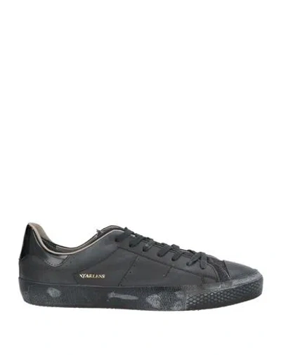 Hidnander Man Sneakers Charcoal Size 9 Leather, Textile Fibers In Multi