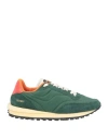 Hidnander Man Sneakers Green Size 9 Leather, Textile Fibers In Green