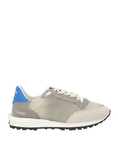 Hidnander Man Sneakers Grey Size 10 Leather, Textile Fibers In Gray