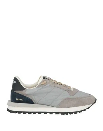 Hidnander Man Sneakers Grey Size 10 Leather, Textile Fibers In Gray