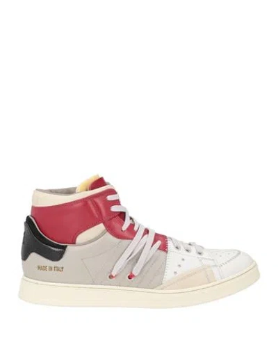 Hidnander Man Sneakers Grey Size 9 Leather In Multi