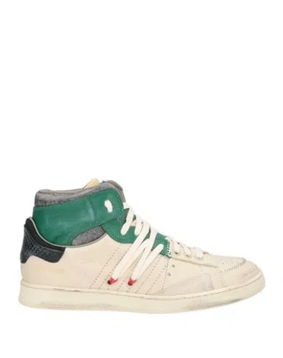 Hidnander Man Sneakers Ivory Size 8 Leather In White