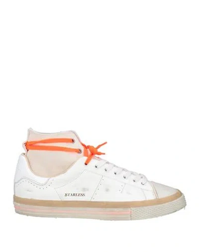 Hidnander Man Sneakers Off White Size 8 Leather, Textile Fibers