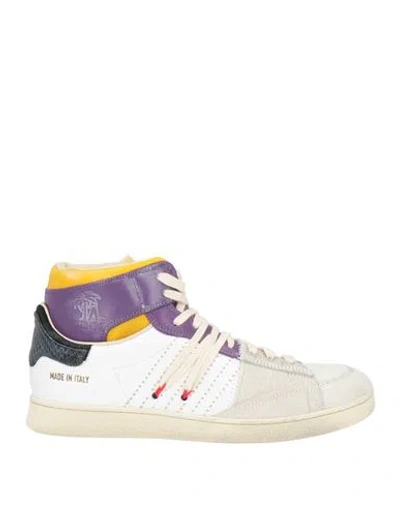 Hidnander Man Sneakers Off White Size 8 Leather