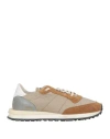Hidnander Man Sneakers Sand Size 12 Leather, Textile Fibers In Beige