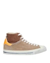 Hidnander Man Sneakers Sand Size 9 Leather, Textile Fibers In Beige