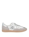 Hidnander Man Sneakers Silver Size 8 Leather In Multi