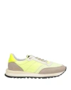 Hidnander Man Sneakers Taupe Size 9 Leather, Textile Fibers In Grey