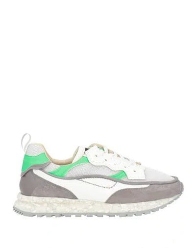 Hidnander Man Sneakers White Size 11 Textile Fibers, Leather