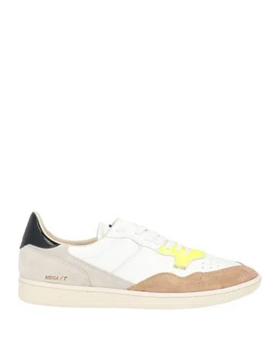 Hidnander Man Sneakers White Size 12 Leather In Multi