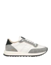 Hidnander Man Sneakers White Size 7 Leather In Gray