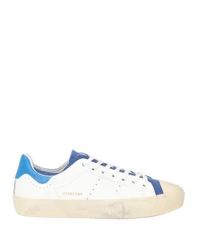Hidnander Man Sneakers White Size 8 Leather, Textile Fibers