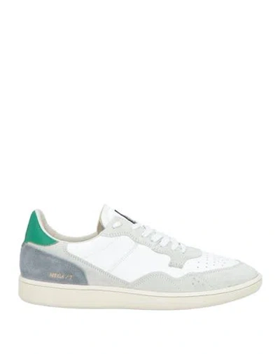 Hidnander Man Sneakers White Size 9 Leather In Gray