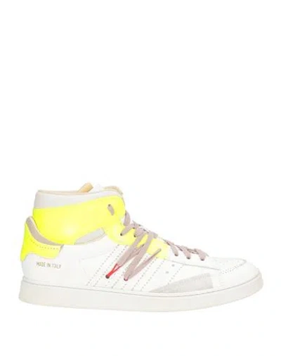 Hidnander Man Sneakers White Size 9 Leather