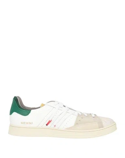 Hidnander Man Sneakers White Size 9 Leather In Multi