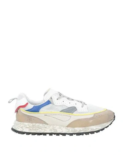 Hidnander Man Sneakers White Size 9 Textile Fibers, Soft Leather