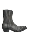 Hidnander Woman Ankle Boots Charcoal Size 8 Leather