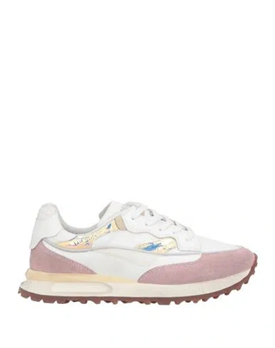 Hidnander Woman Sneakers Antique Rose Size 7 Leather, Textile Fibers In Pink