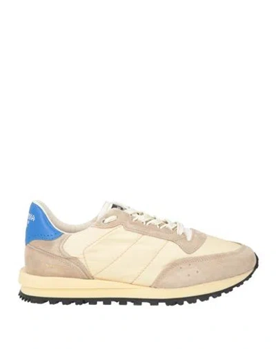 Hidnander Woman Sneakers Beige Size 10 Leather, Textile Fibers In Neutral