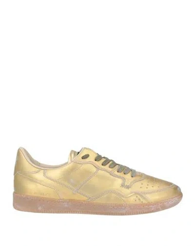 Hidnander Woman Sneakers Gold Size 11 Leather