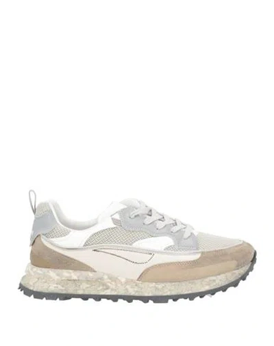 Hidnander Woman Sneakers Khaki Size 7 Leather, Textile Fibers In Brown