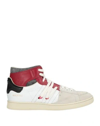 Hidnander Woman Sneakers Light Grey Size 11 Leather In Multi