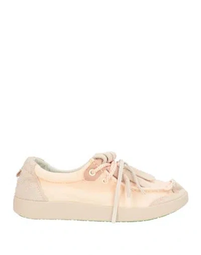 Hidnander Woman Sneakers Light Grey Size 6 Leather In Pink