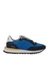 Hidnander Woman Sneakers Midnight Blue Size 8 Soft Leather, Textile Fibers In Blue