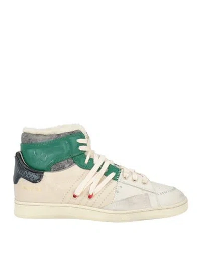 Hidnander Woman Sneakers Off White Size 7 Leather In Multi