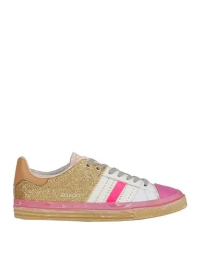 Hidnander Woman Sneakers Pink Size 8 Leather, Textile Fibers
