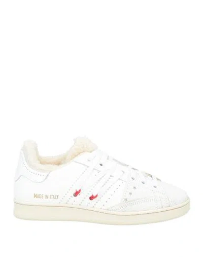 Hidnander Woman Sneakers White Size 7 Leather