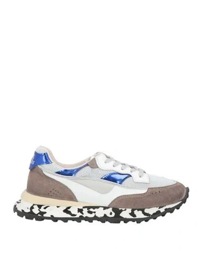 Hidnander Woman Sneakers White Size 11 Leather, Textile Fibers