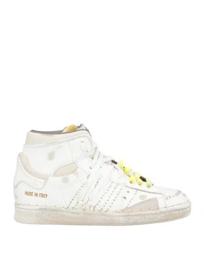 Hidnander Woman Sneakers White Size 8 Leather