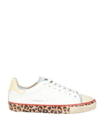 Hidnander Woman Sneakers White Size 8 Leather