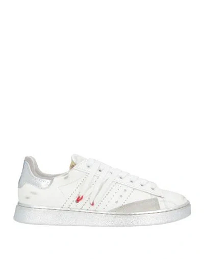 Hidnander Woman Sneakers White Size 8 Leather