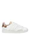 Hidnander Woman Sneakers White Size 8 Leather In White