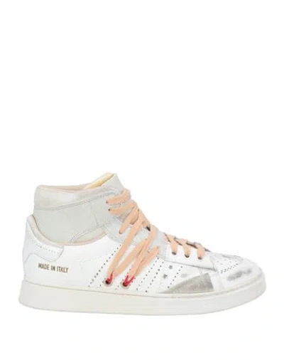 Hidnander Woman Sneakers White Size 8 Leather