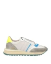 Hidnander Woman Sneakers White Size 8 Leather, Textile Fibers