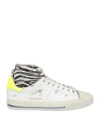 Hidnander Woman Sneakers White Size 7 Leather, Textile Fibers In White