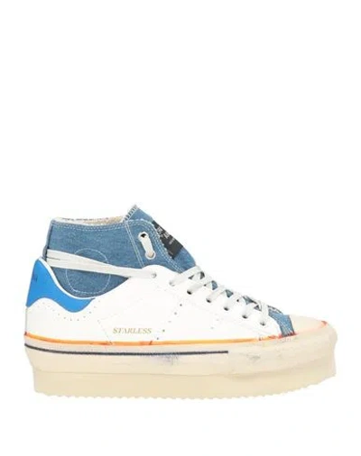 Hidnander Woman Sneakers White Size 9 Leather, Textile Fibers