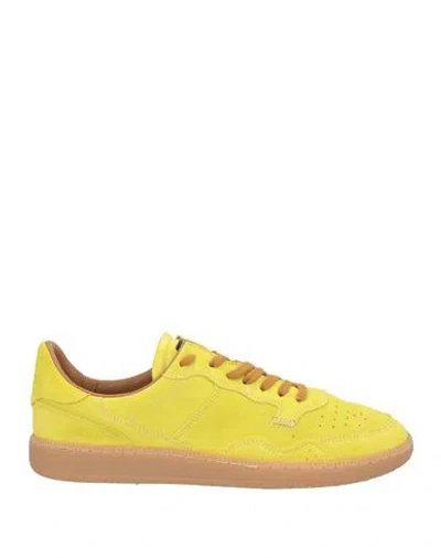 Hidnander Woman Sneakers Yellow Size 8 Leather