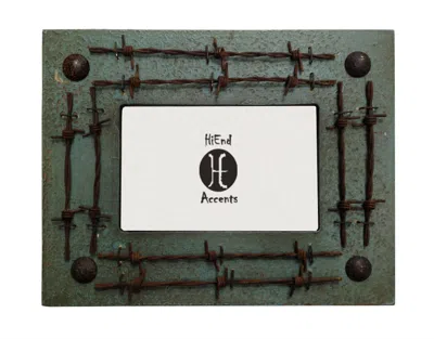 Hiend Accents Double Barbwire Frame 4x6 In Turquoise