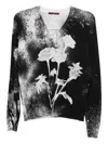 High Amuse Printed Rayon-blend Top In Black