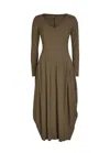 High At-length Stretch-jersey Midi Dress In Brown