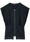 High Begin Crepe Top In Navy