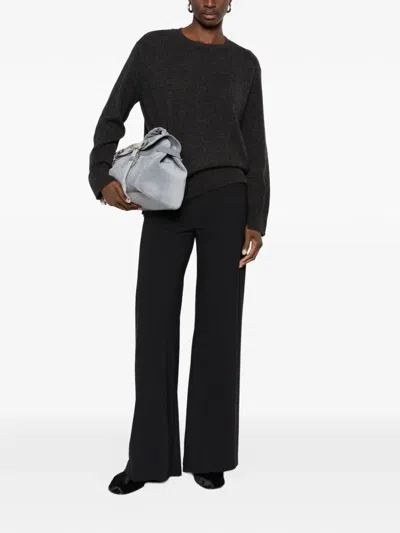 High Be-side Wide-leg Tailored Trousers In Black