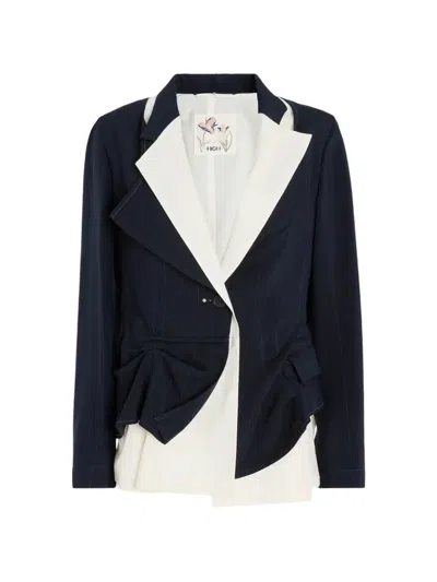 High Brazen Trompe-l'oeil Blazer In Blue