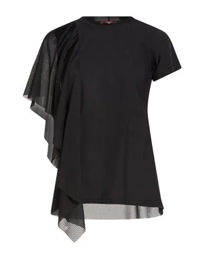 High Camelia Woman T-shirt Black Size M Nylon, Elastane In Multi